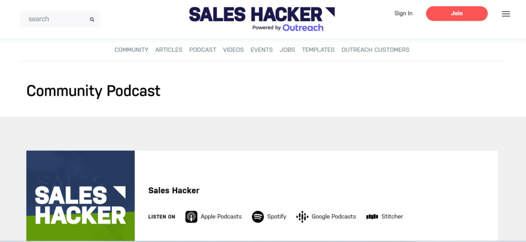 Sales hacker podcast image