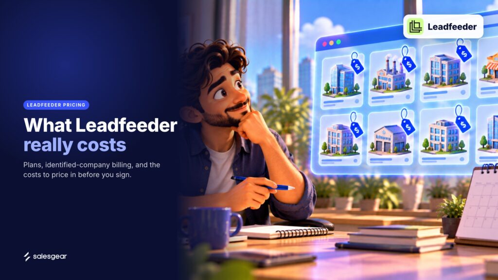 Illustrated cover: What Leadfeeder really costs. Plans, identified-company billing, and the costs to price in before you sign.